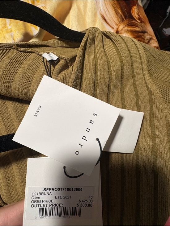 Sandro Dresses & Skirts - Sandro Olive Ribbed Sweater dress - Olive